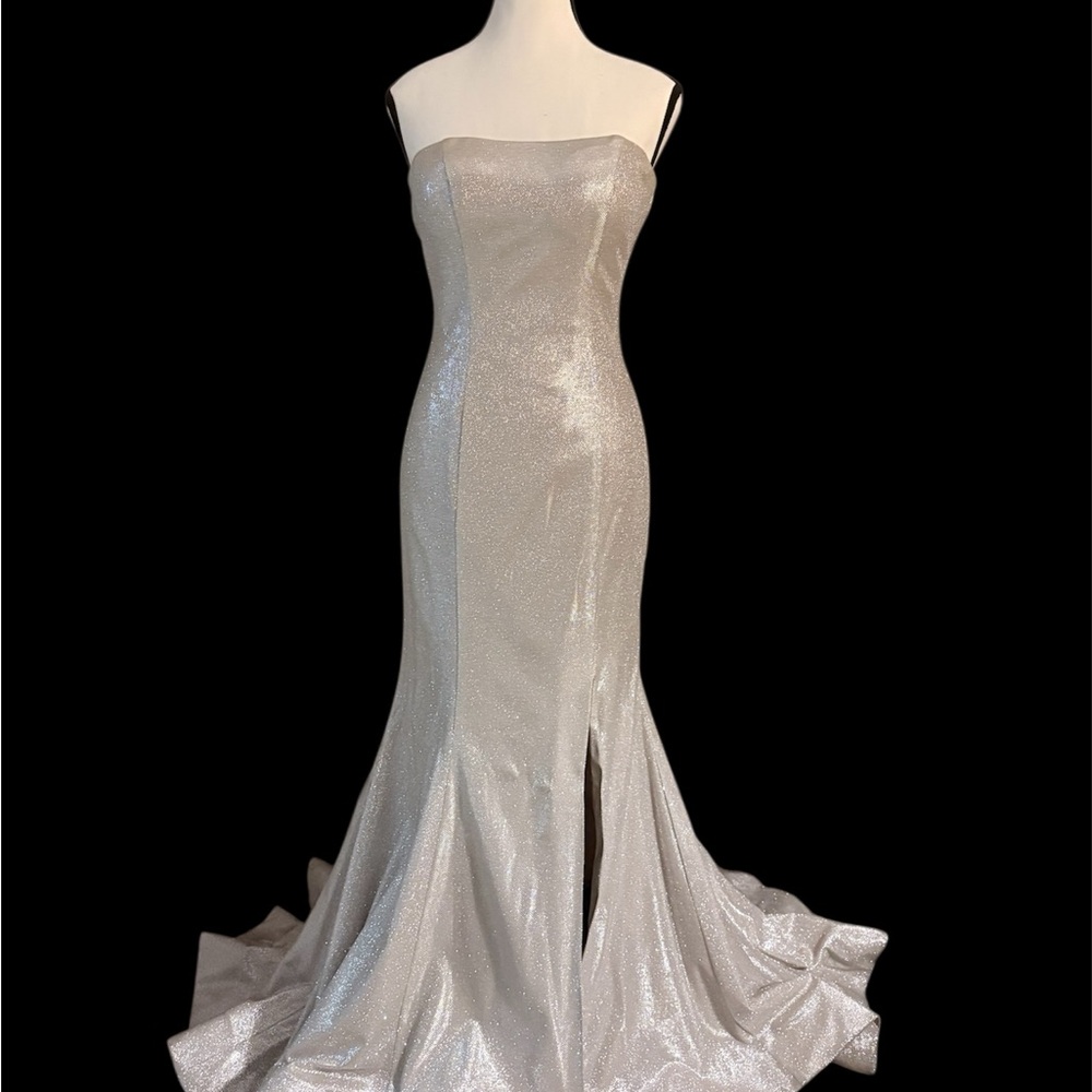 Sherri Hill Sparkling Strapless Gown